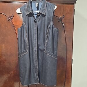 Worthington Sleeveless Denim Dress with Pockets